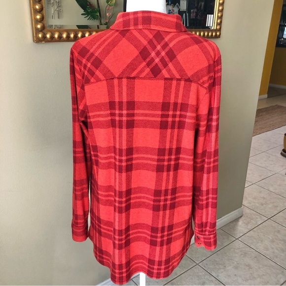 Soft Surroundings Plaid Soft Tunic Sweater Medium Petite - Picture 6 of 8
